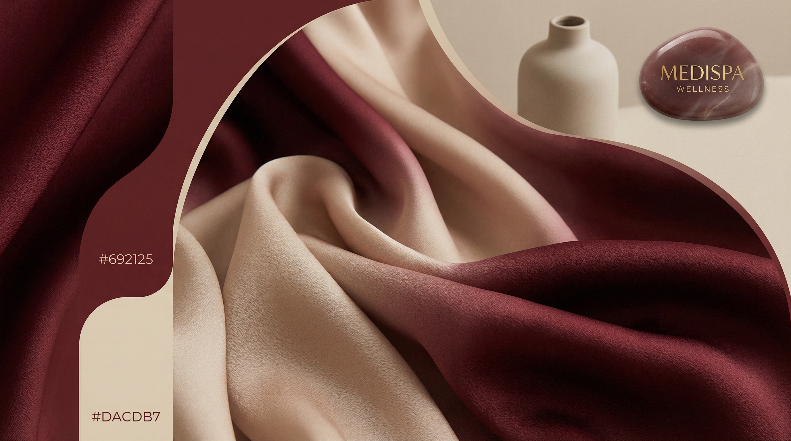 Fundo abstrato com formas orgânicas em tons de borgonha